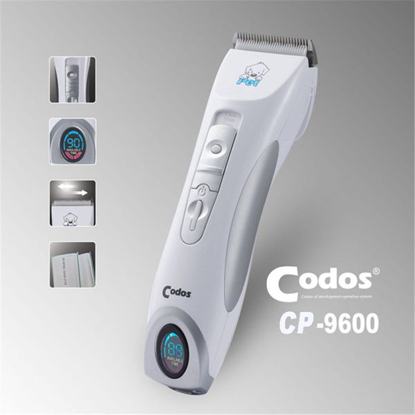 

1pc cp-9600 professional pet electric shaver dog hair trimmer rechargeable dog grooming clipper + 1 blade cut header