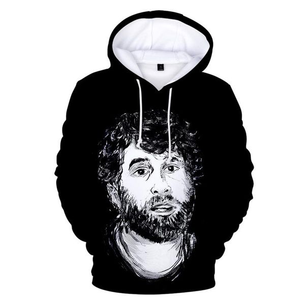 

lil dicky print mens hoodies plus size pullover sweatshirt long sleeve couple clothing hip hop singer, Black