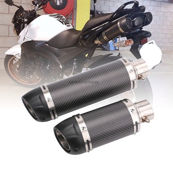 

for cbr125 cbr250 cb400 cb600 yzf fz400 z750 cafe racer exhaust pipe motorcycle exhaust muffler pipe carbon fiber
