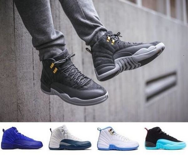 

новый дизайнер 12 бордо гамма синий баскетбольная обувь мужские спортивной обуви тренажерный зал красный черный 12s кроссовки кроссовки