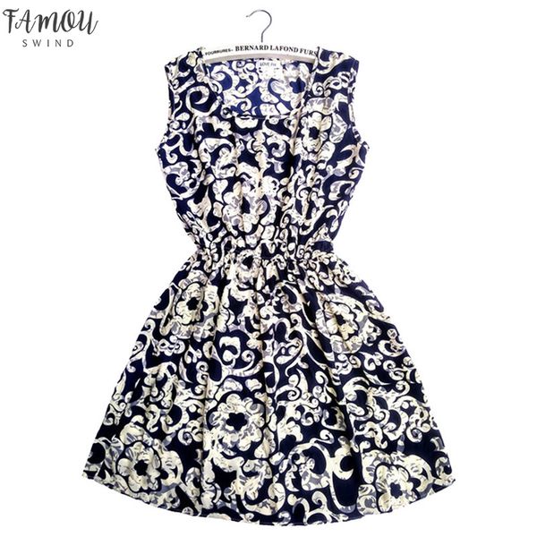 

summer dress women floral print casual mini dresses sleeveless boho beach dress sundress evening party vestidos de fiesta, Black;gray