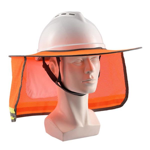 

full brim polyester sunshade sun visor curtain building site neck protection for safety helmet uv protection reflective visor