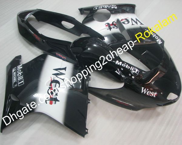 For Honda Fairing Parts Blackbird CBR1100XX CBR 1100 XX 1996-2007 Brasas de moto preto branco ABS feiras de plástico (moldagem por injeção)