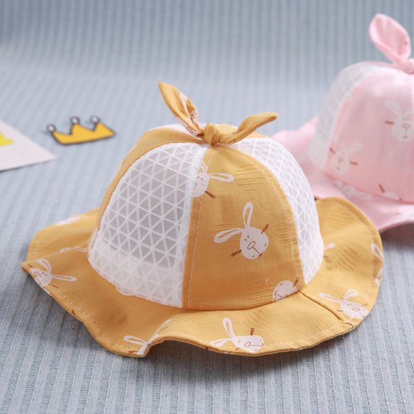 

baby sun hat summer breathable fisherman hat, Yellow