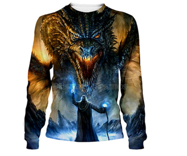 

2019 night king dragon new game of throns толстовка 3d печатная толстовка мужчины женщины с длинным рукавом спортивный пуловер harajuku b210, Black