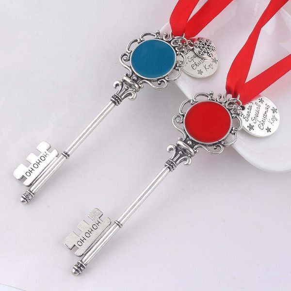 

2 colors goods new christmas magic santa claus key pendant ornaments decorations xmas halloween gifts xmas 2colors fa3235