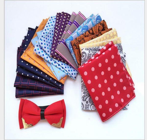 

the second polyester jacquard cashew polka leisure fashion men's pocket towel small square towel, Blue;purple