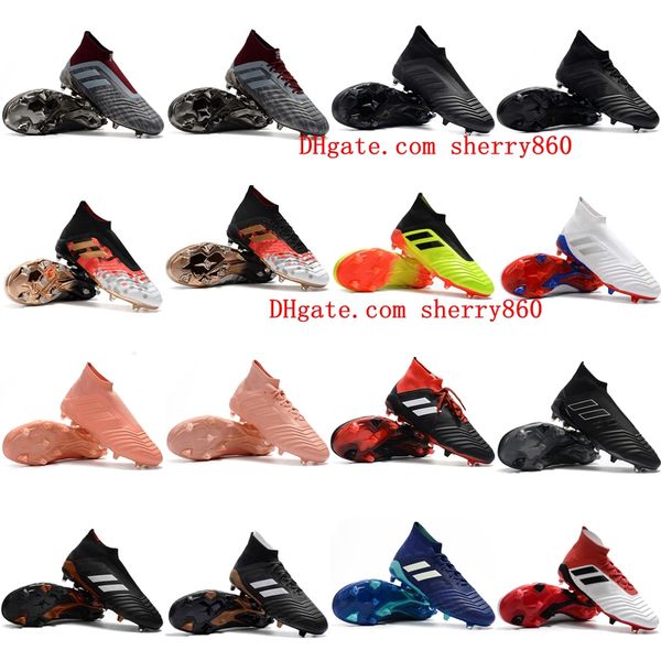

2019 mens soccer shoes predator 18.1 fg high ankle soccer cleats predator 18 accelerator tango football boots new tacos de futbol