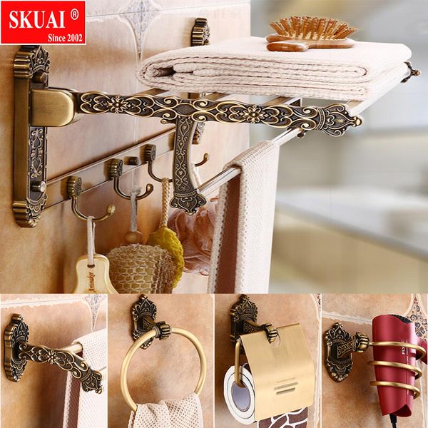 

bathroom accessories set aluminum bronze hardware set antique carved rack bathroom accessories wall hanging slt160