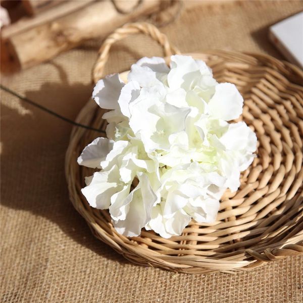 

artificial hydrangea flower head fake silk single real touch hydrangeas 12 colors for wedding centerpieces home party decorative flowers