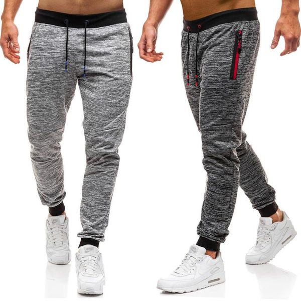 

2020 europe and america men pocket casual athletic pants sweat absorbing breathable slim fit drawstring skinny sweatpants 34, White;black
