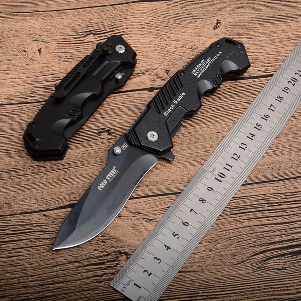 Marke Cold Steel HY217 Camping Taschenmesser Drop Point Gerade Kante Klapp Klinge Messer Taktische Überleben Messer Schwarz Hand Werkzeuge