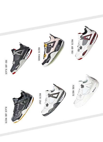 

2019 4 Белый Цемент Чистые Деньги Джек Торо Браво Баскетбол Обувь Мужчины Женщины 4S