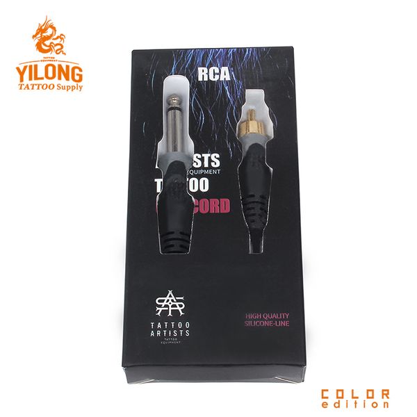

yilong tattoo supply rca silicone clip cord black rubber silicone tattoo clip cord for machine ing