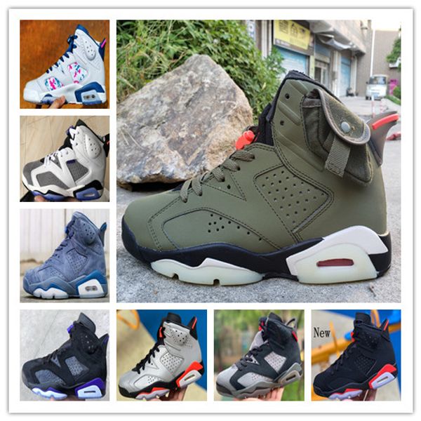 

6 6s mens basketball shoes social status obsidian blue flint black infrared 3m reflective bugs bunny fashion mens sports sneaker shoes 40-47