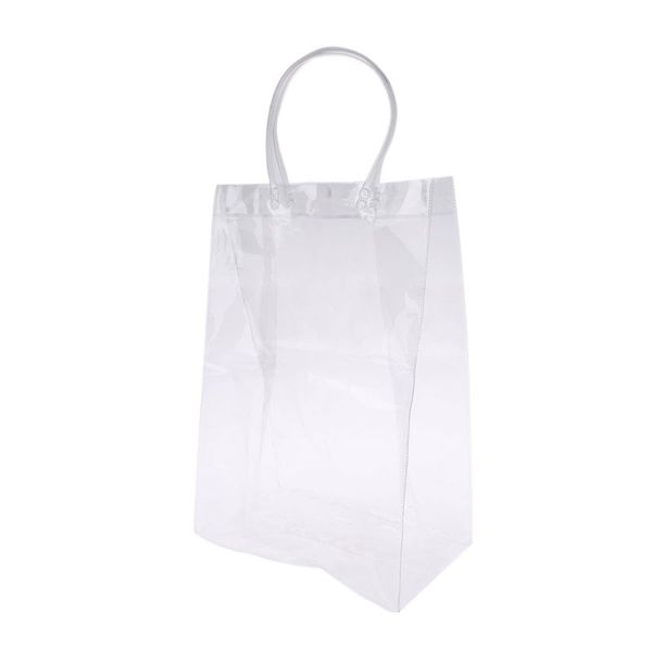 

clear tote bag pvc transparant handbag with handle snap wedding party favors makeup shopping gift bags h4gd