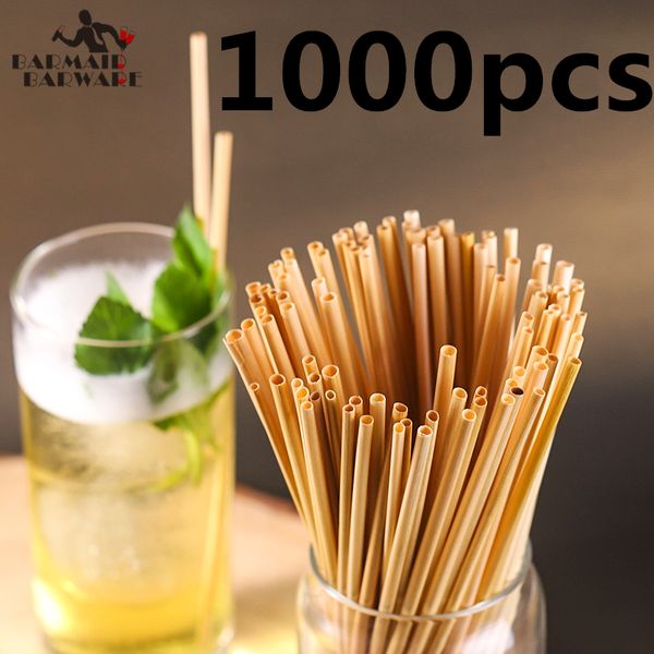 

1000pcs 20cm wheat straw 100% natural biodegradable straws environmentally friendly portable drinking straws eco straw