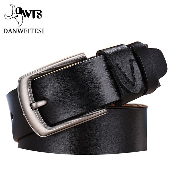 

dwts]cow genuine leather strap male belts for men new fashion vintage pin buckle men belt belt, Black;brown