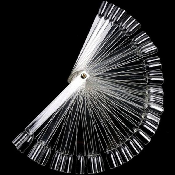 

false nails 50pcs display nail art fan wheel polish decoration practice board tip sticks, Red;gold