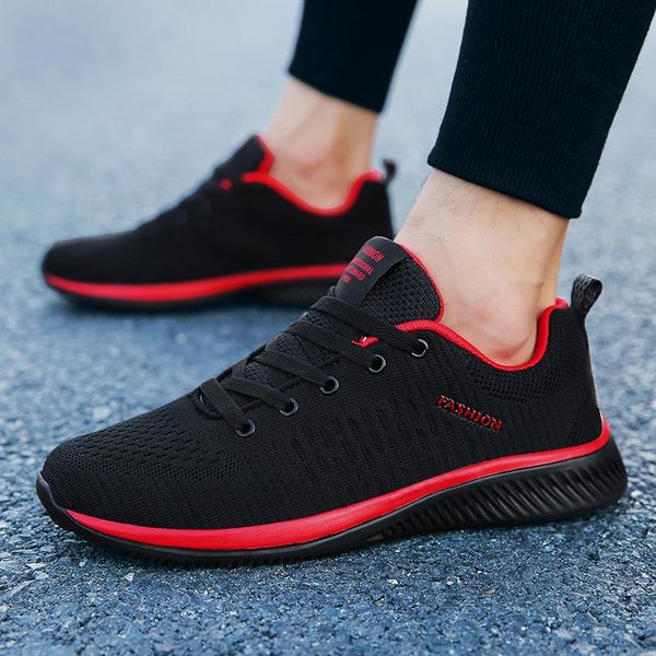 

large size summer air mesh running shoes for men sneakers women sport shoes male black red men's sports for gym walk d-438