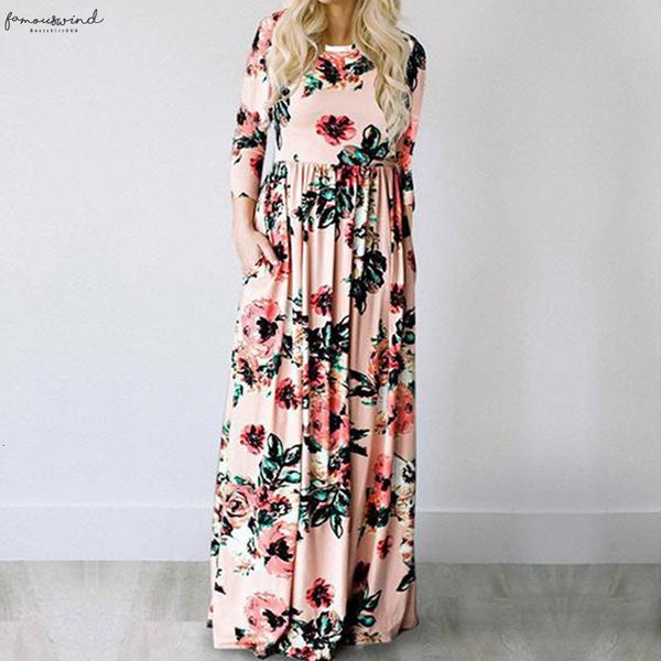 

summer maxi dress women summer 2020 pink floral print boho beach dress ladies evening party long dress sundress vestidos de festa 3xl, Black;gray