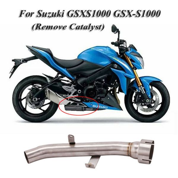 Per Suzuki GSX-S1000 GSXS1000 2015-2018 Moto Di Scarico Metà di Collegamento Tubo Collegare Sezione In Acciaio Inox Sistema di Silenziatore