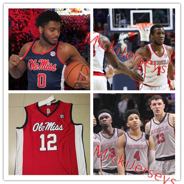 

мужчины пользовательских ole miss rebels баскетбольный маркел кроуфорд юстас фурманавичюс blake hinson округ колумбия дэвис dominik олейнича, Black;red