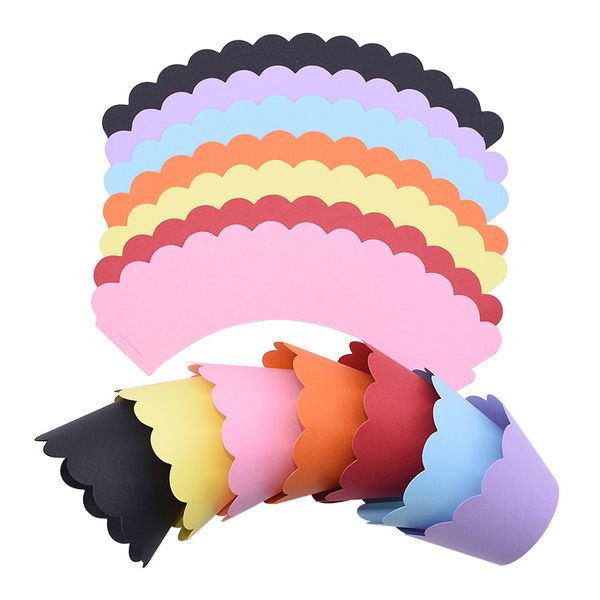 

12pcs solid color paper cupcake wrapper birthday party baking supplies wedding dessert table cake decoration cupcake case holder