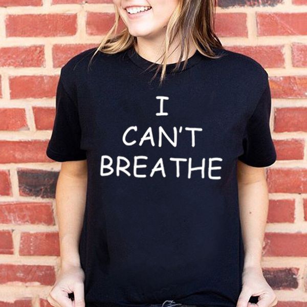 

t-shirt female i can't breathe women's printed t-shirt female, Gray;blue