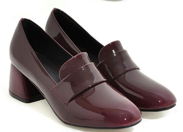 

women's shoes in spring and autumn high heel coarse heel square head @138, Black