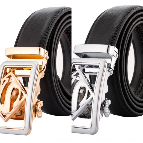 

qgim4 men's superman automatic buckle leather foreigner business personality fashion men's superman automatic buckle leather forei, Black;brown