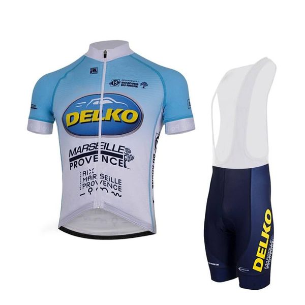 

2020 new delko cycling jersey pro team men summer set completini ciclismo bicycle clothing bib gel shorts ropa de hombre, Black;blue