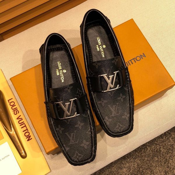 

design genuine leather dress shoes wedding party men's fashion loafers business flats oxfords chaussure homme size 0310, Black