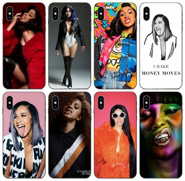 

tongtrade] unny girl cardi b pattern tpu case for iphone 11 pro x xs max 8s 7s 6s 5s plus galaxy a5 huawei p20 redmi 4 prime anti slip case