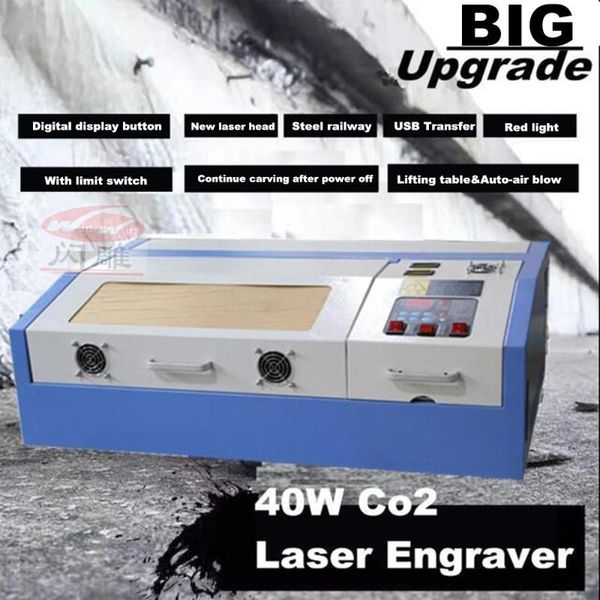 

40w co2 usb laser engraving cutting machine engraver cutter 220v/110v