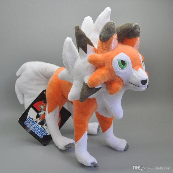 

new 10" 25cm lycanroc dusk form rock plush doll anime collectible dolls gifts stuffed soft toys
