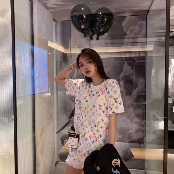 

short-sleeved female students korean version of loose t-shirt bottom shirt individual color printing men and women with the same style 2020, White