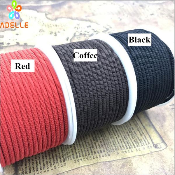 

20m black/red/coffee woven braid hand line rope string 2.5/3/4mm strap diy bracelet fashion jewelry wristband girl boy hot, Black;white