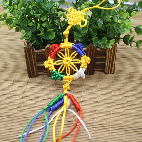 

car ornament pendant buddhism chinese knot tassels national style auto interior rearview mirror decoration accessory trim gift