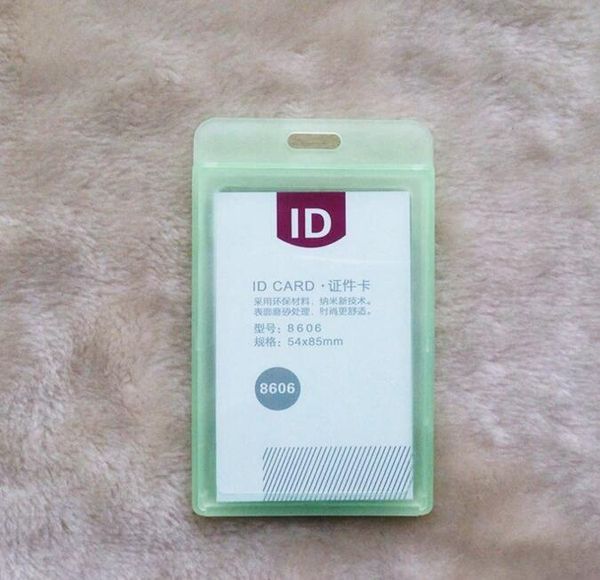 

pp business card holder plastic new durable hard ipx 3 waterproof id badge holder 5.4cmx8.5cm, Black