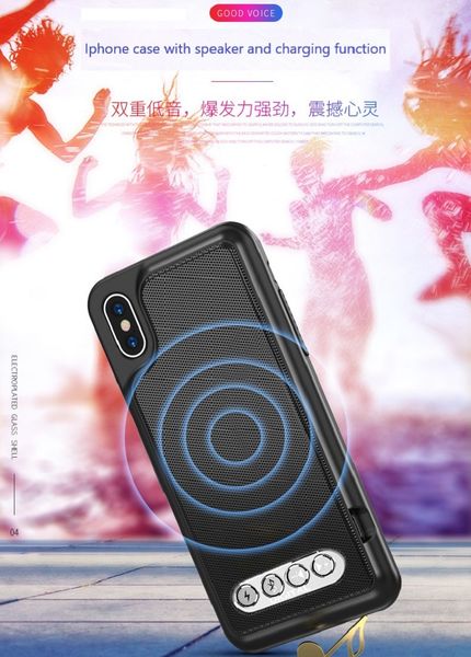 

Роскошный дизайнер телефон случае для случая Iphone XS MAX с беспроводным динамиком Blue