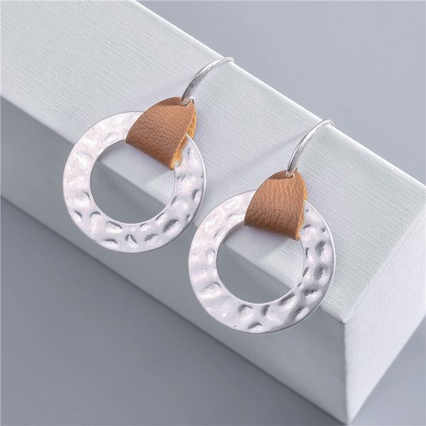

s1339 fashion jewelry vintage hoop earrings silver post circle dangle earrings