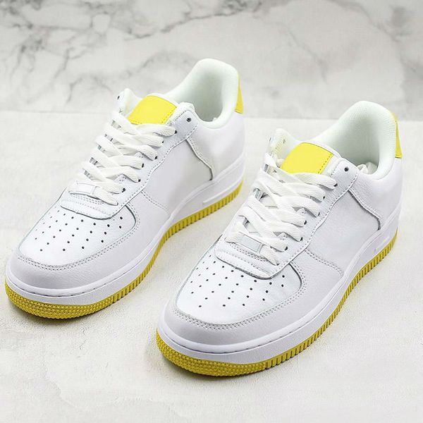 

2019 new arrivals forcing running shoes white yellow sneaker women mens one classic forces trainers designer sneakers trainers