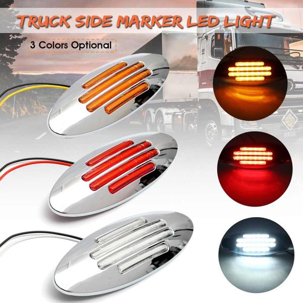 

12v универсальный led автомобиля грузовой автомобиль прицеп боковой габаритный сигнал свет лампы красный янтарный белый