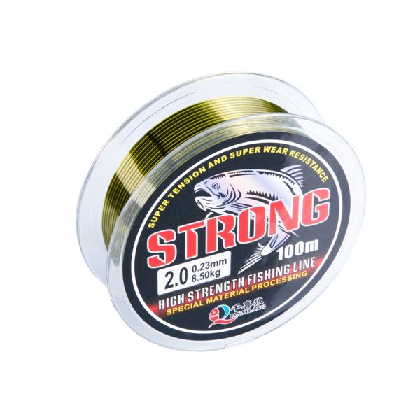 

100m fluorocarbon yellow fishing line leader wire fishing cord accessories flurocarbone winter rope lines