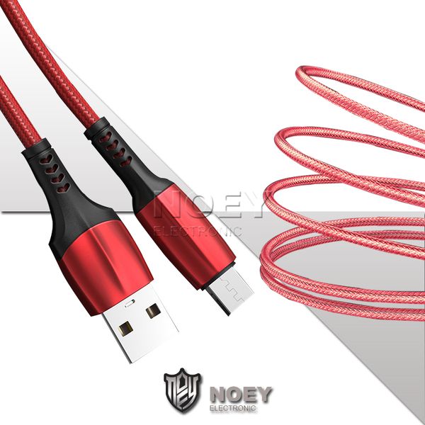 

nylon braided quick chargers 6ft 9ft micro usb type c charging cables for phone samsung note 10 plus huawei mate 30 pro noey