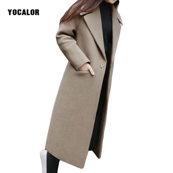 

spring autumn winter long loose black coat women parka woman cocoon woollen female overcoat thick outerwear coats uk thick warm