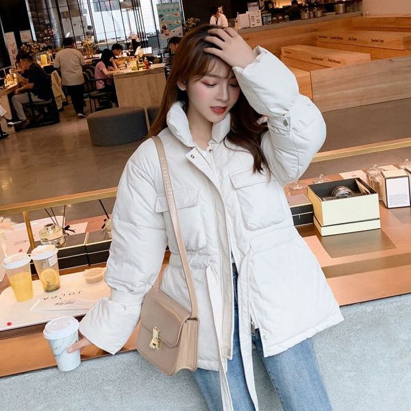 

winter bread clothing female loose cotton coat cotton padded jacket women jacket winter coat women parka female outerwear, Black