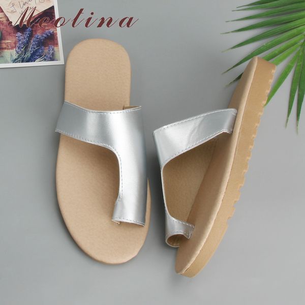 

meotina summer beach slippers women shoes casual flat flip flops shoes open toe slides ladies sandals new white plus size 34-43, Black