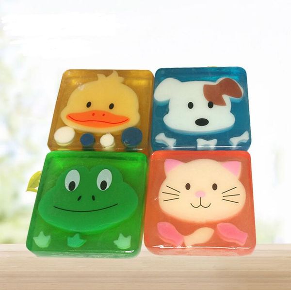 100 Natural Children Cartoon Oil Handmade Soap Portable Bath